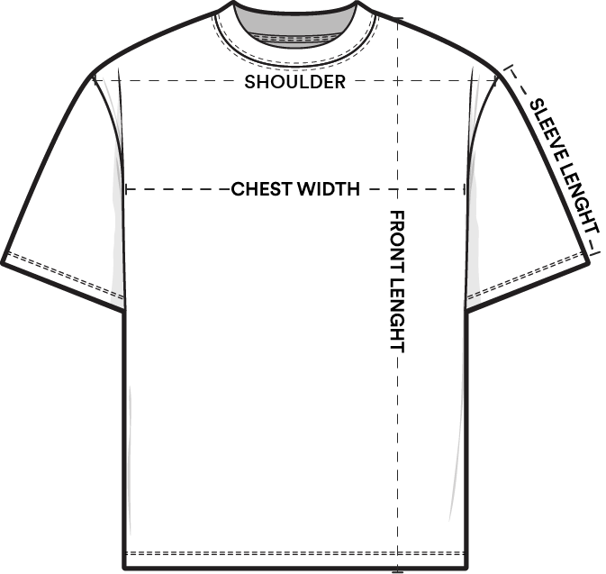 T-shirt Measurement Diagram